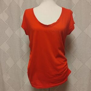 Liz Lange Maternity Red Tee Cotton Blend Women's Size Large